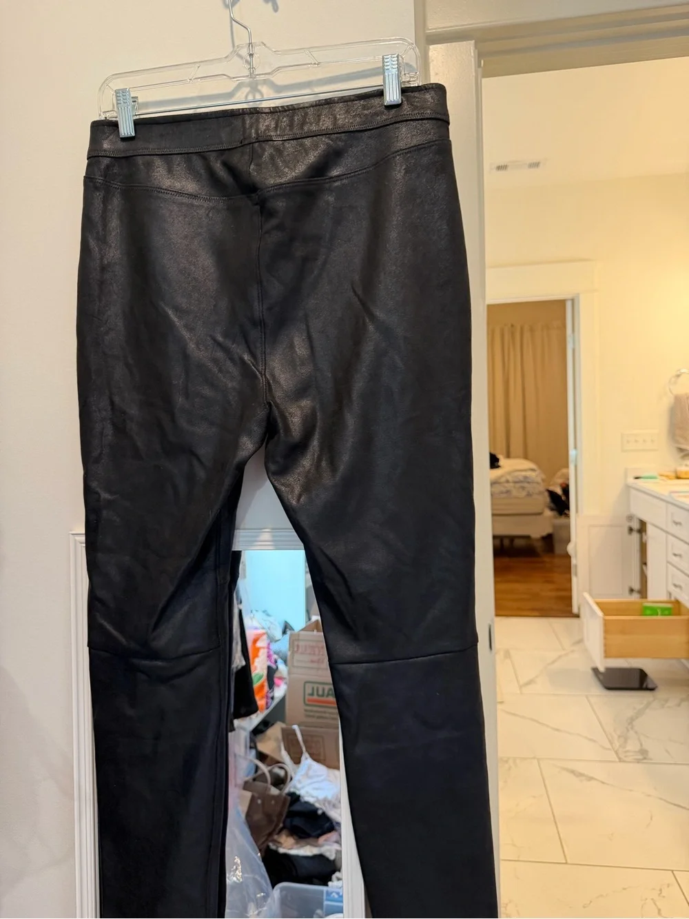 Free People Black Faux Leather Leggings
